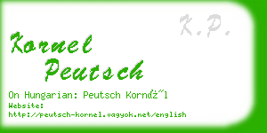 kornel peutsch business card